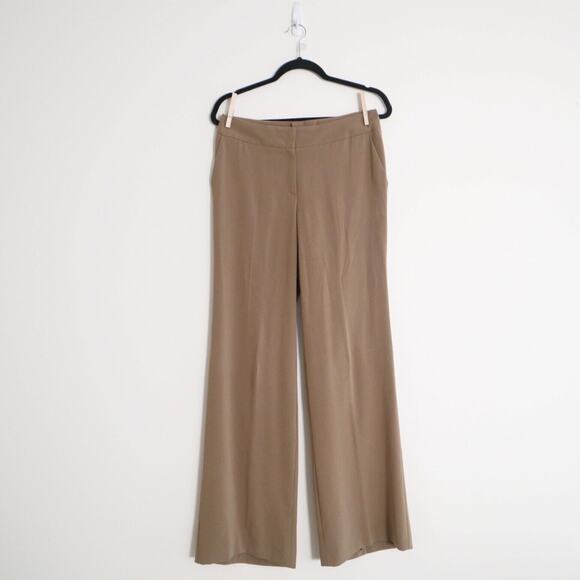 Escada Pants - Escada Size 36 US S Talisa Trouser 'Antique Gold' Tan Wide Leg Pants